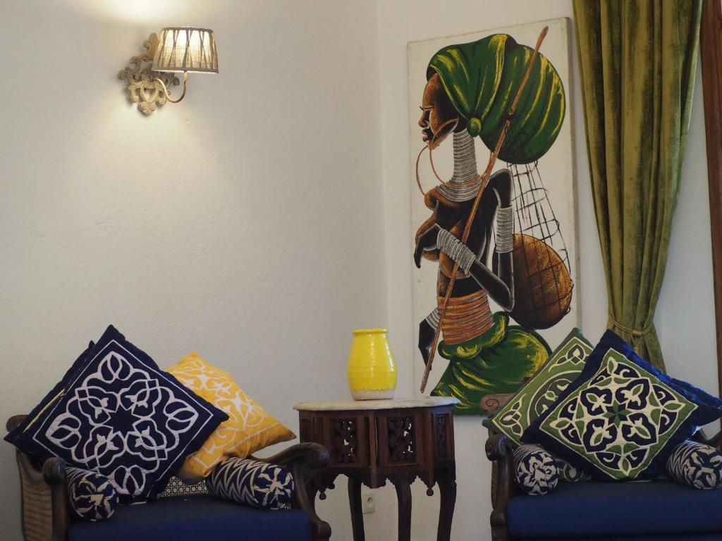 Posezení v ubytování Tikitam Palms Boutique Hotel
