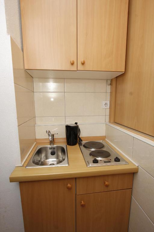 Kuchyň nebo kuchyňský kout v ubytování Apartments Delfin