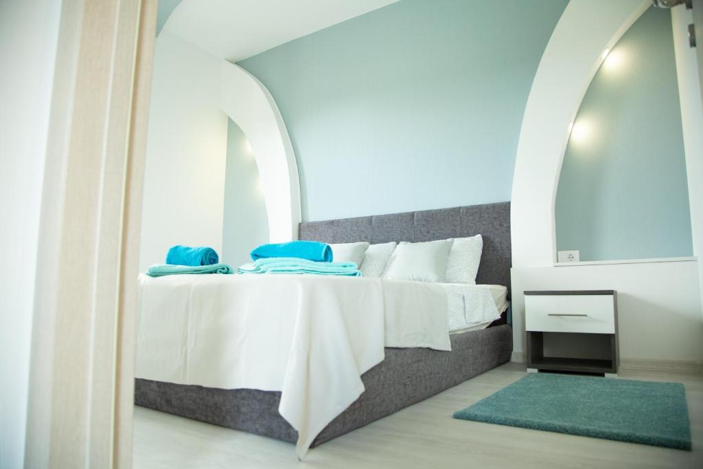 Postel nebo postele na pokoji v ubytování Apartmani borova 2