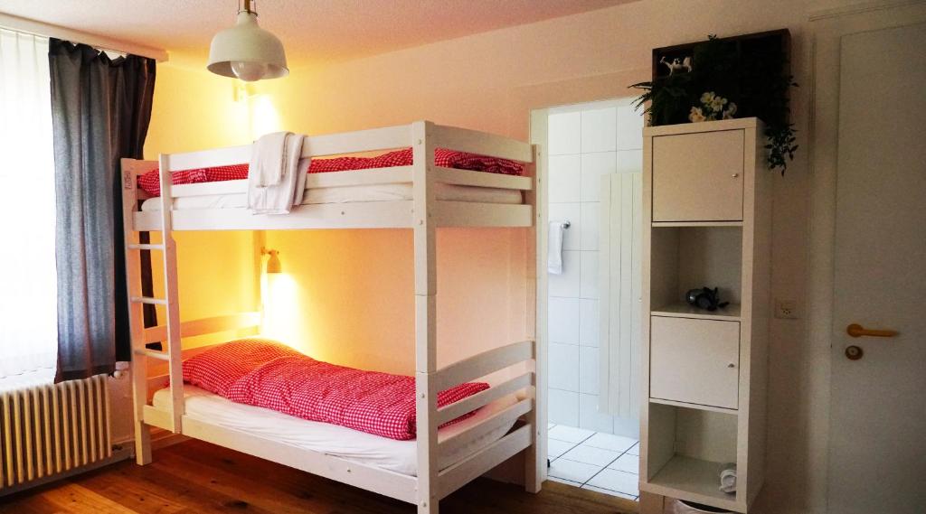 Postel nebo postele na pokoji v ubytování Adventure Guesthouse Interlaken