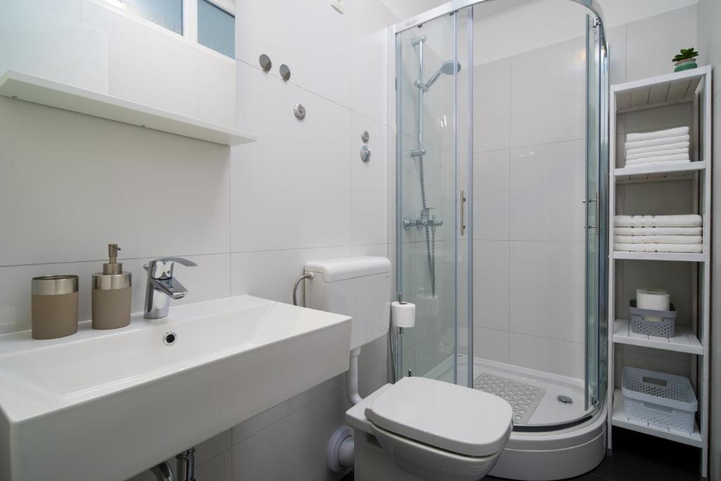 Kúpeľňa v ubytovaní Lotus Apartman
