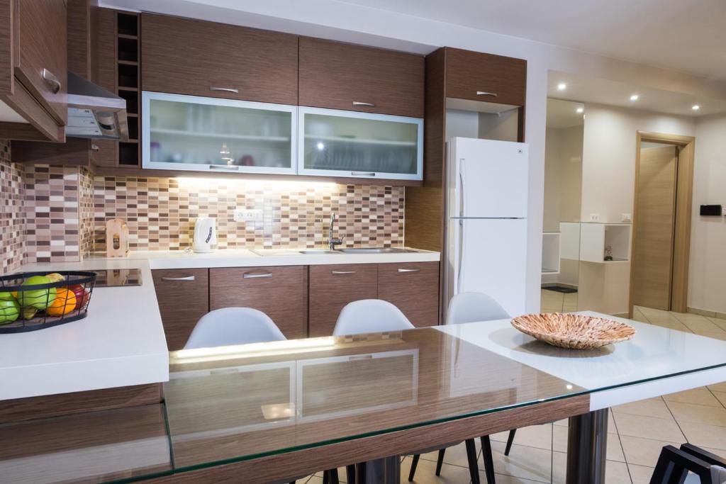 Kuchnia lub aneks kuchenny w obiekcie Katia Appartment