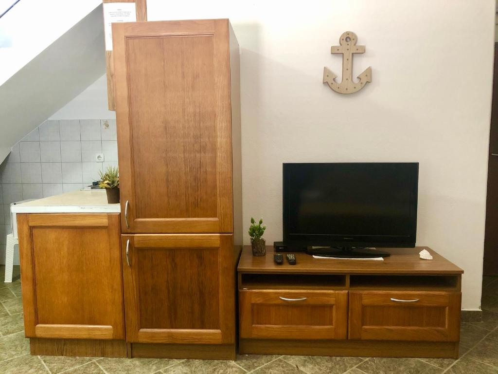 TV a/nebo společenská místnost v ubytování Apartments Kovinic