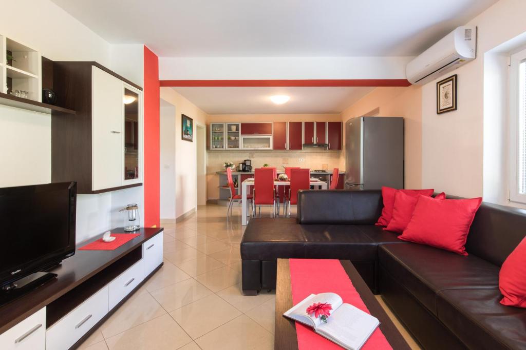 Kuchyň nebo kuchyňský kout v ubytování Apartment Josip Malin
