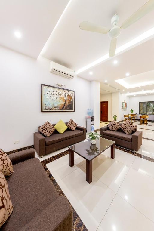 Posezení v ubytování Hana 1 Apartment & Hotel Bac Ninh