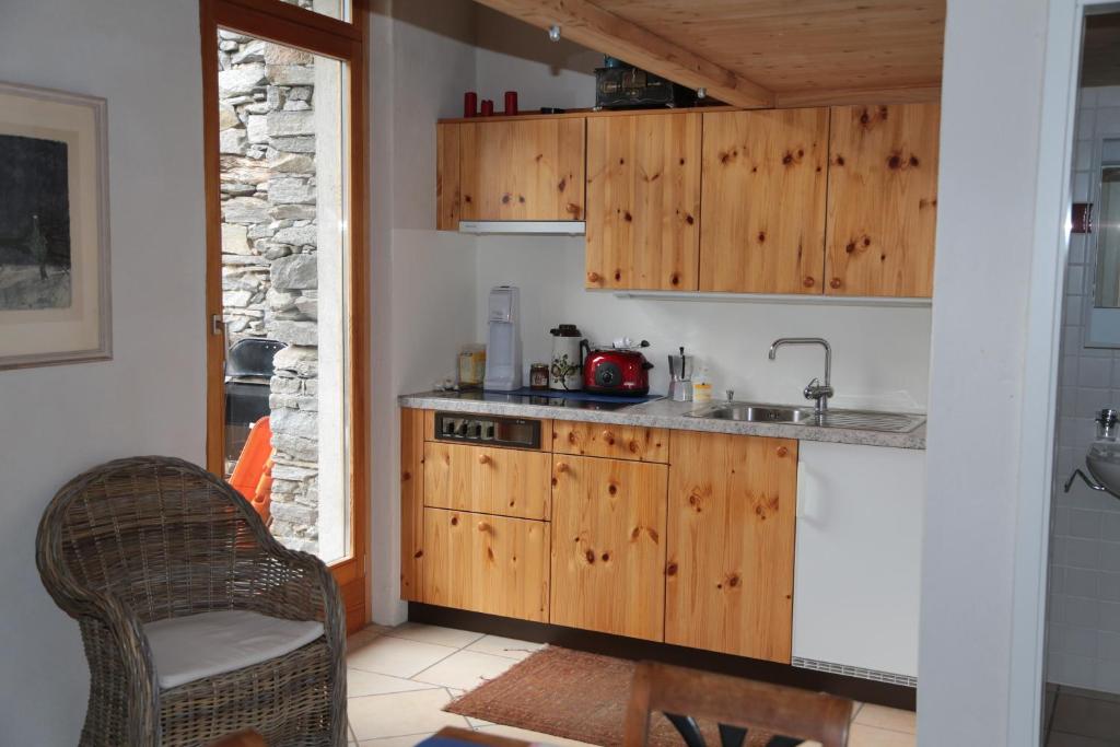 Una cocina o zona de cocina en Rustico