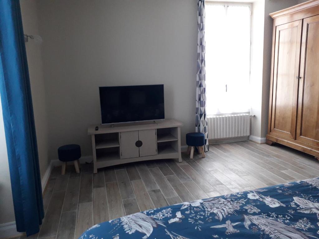 TV a/nebo společenská místnost v ubytování Moulin Béchereau