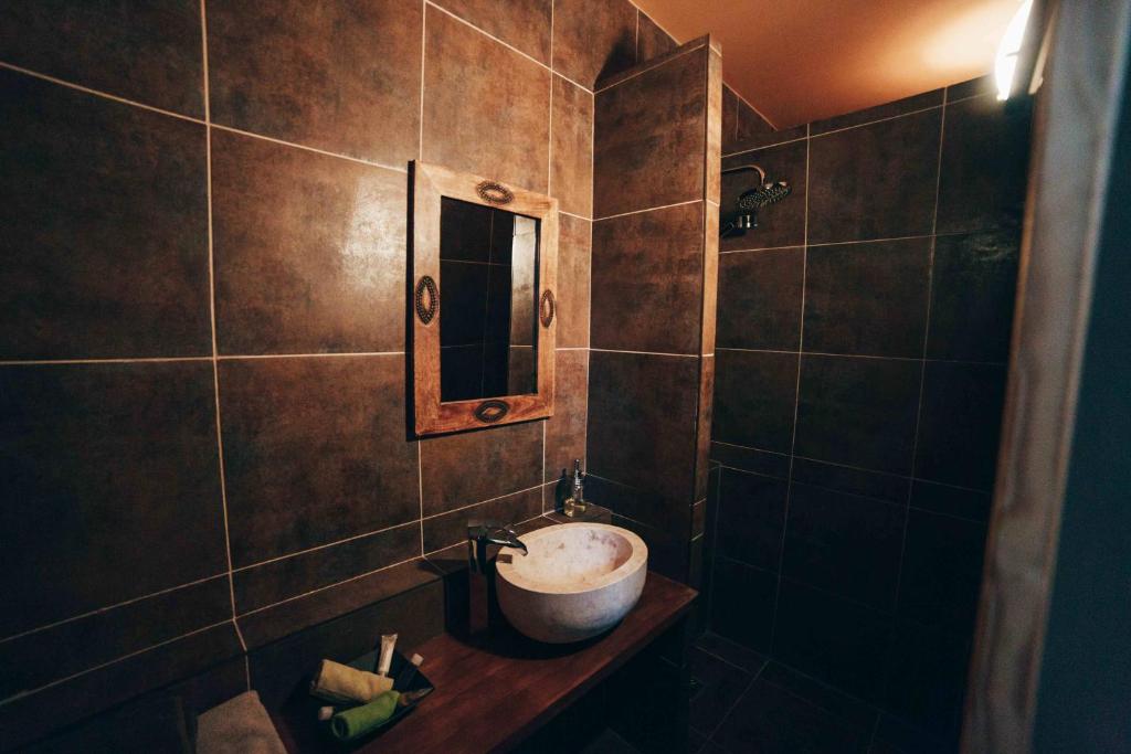 Koupelna v ubytování Au Plaisir
