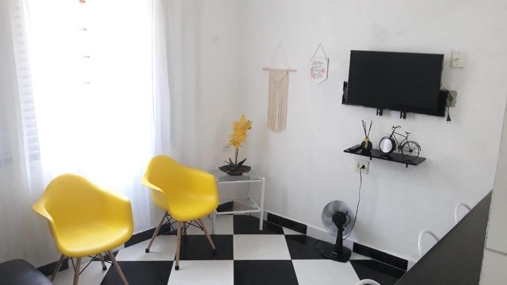  Apartamento 1 dormitório Frente ao Mar Praia Grande