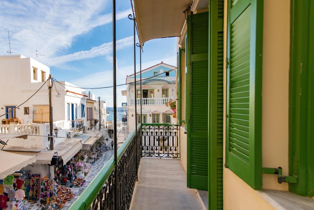 Balkón nebo terasa v ubytování Tinos La belle vie