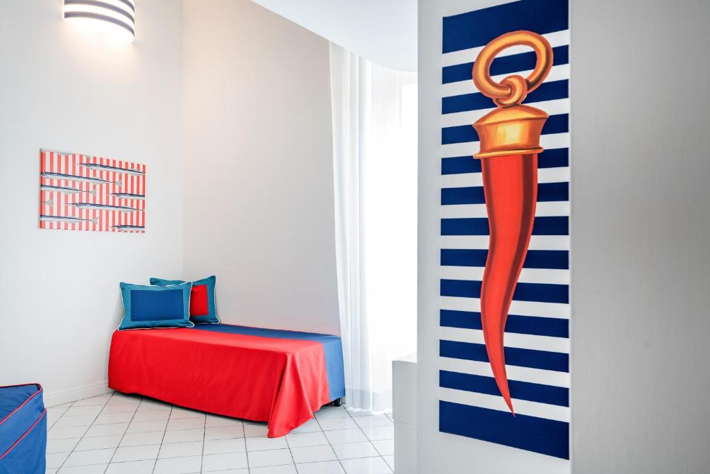 Postel nebo postele na pokoji v ubytování Hotel Torre Barbara