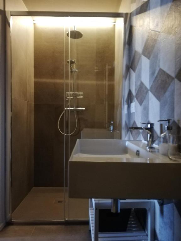Koupelna v ubytování Agriturismo Le Piccole Macìe