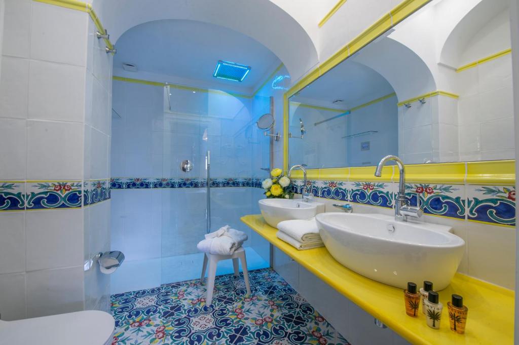 Koupelna v ubytování Hotel Pellegrino