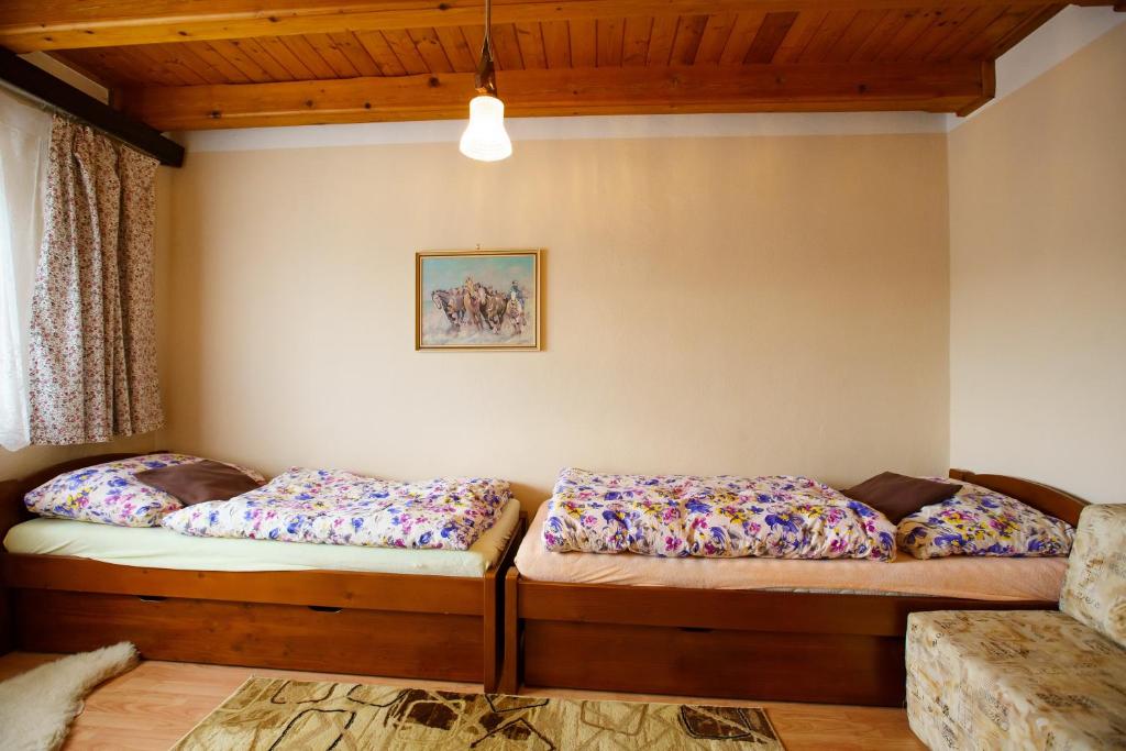 Postel nebo postele na pokoji v ubytování Chalupa Karol
