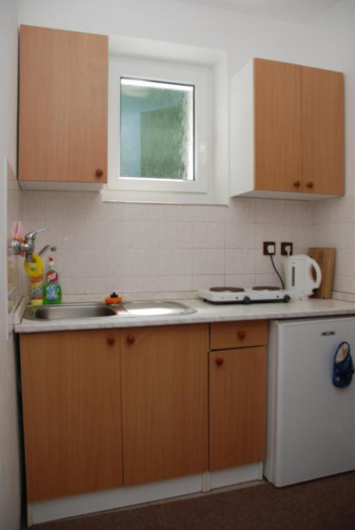 Kuchyň nebo kuchyňský kout v ubytování Na Černém potoce