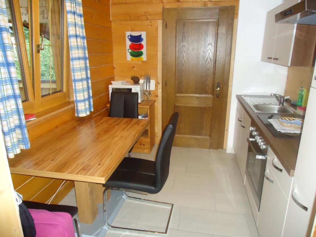 Kuchyň nebo kuchyňský kout v ubytování Landhaus Bergzeit