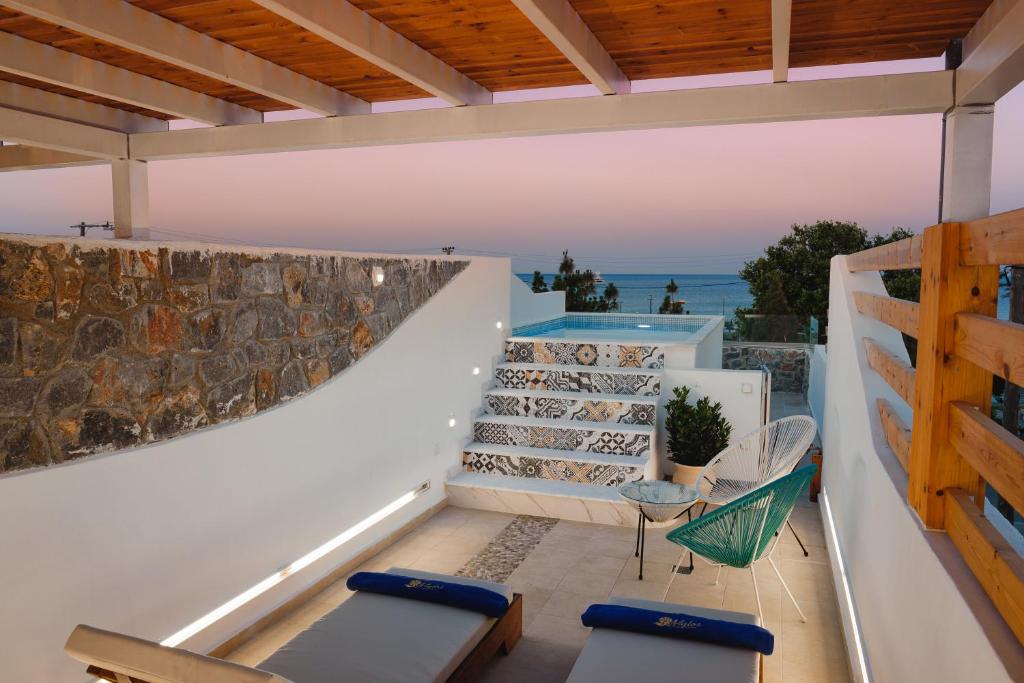 Posezení v ubytování Mylos Luxury Escape