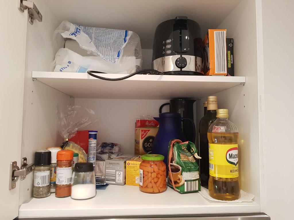 Kuchyň nebo kuchyňský kout v ubytování Ferienwohnung Berges