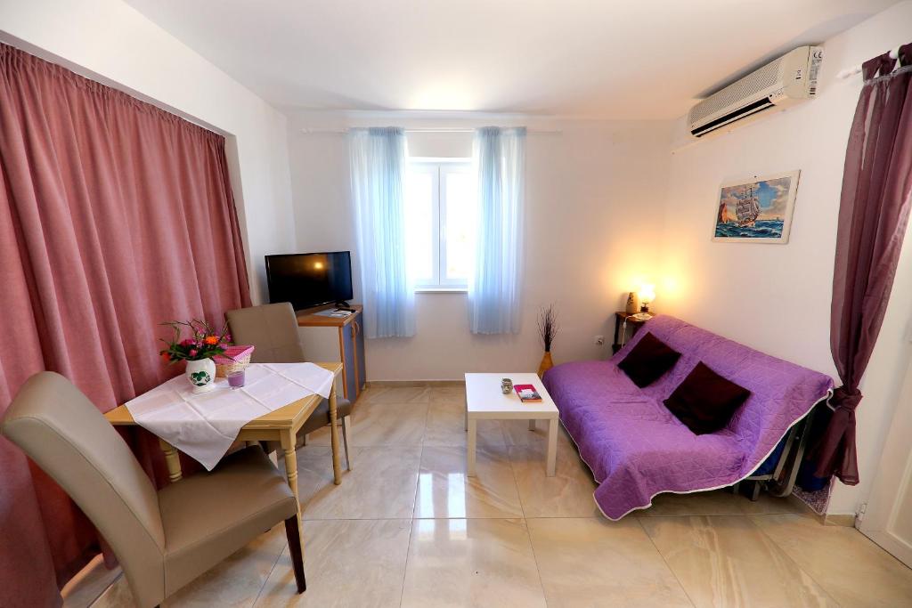 TV a/nebo společenská místnost v ubytování Apartments Anka