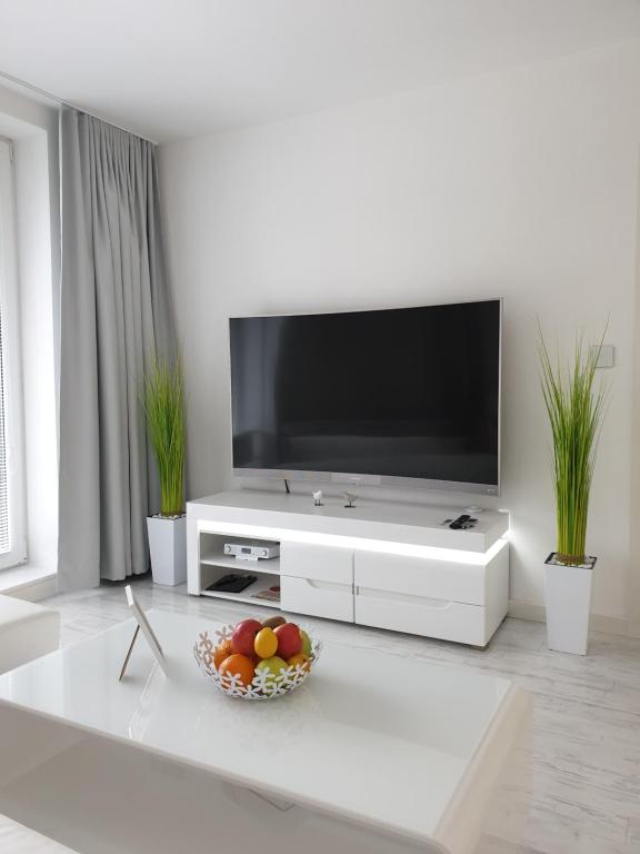 TV a/nebo společenská místnost v ubytování Apartmány Urban