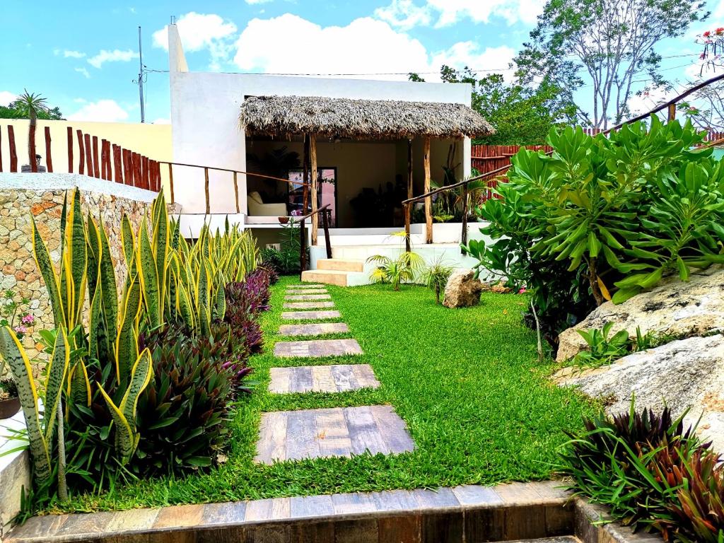 Zahrada ubytování Mayan Majesty Boutique Hotel