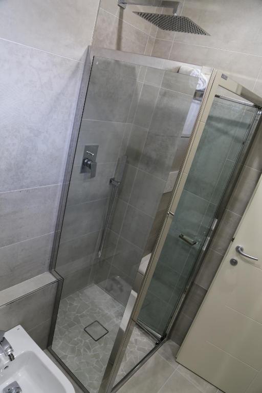 Koupelna v ubytování Hotel Ambrosiana