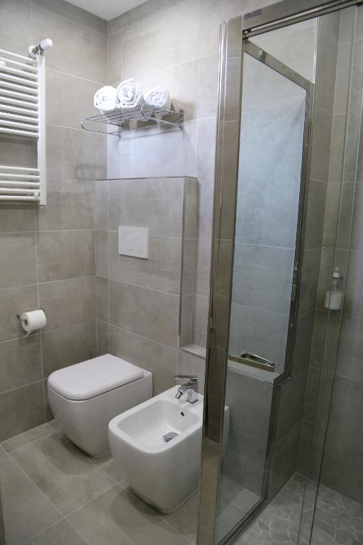 Koupelna v ubytování Hotel Ambrosiana