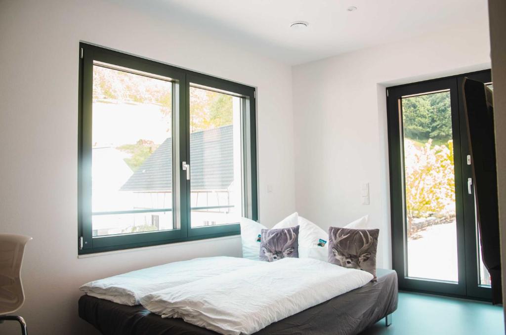 Postel nebo postele na pokoji v ubytování BikeHikeSleep Apartments
