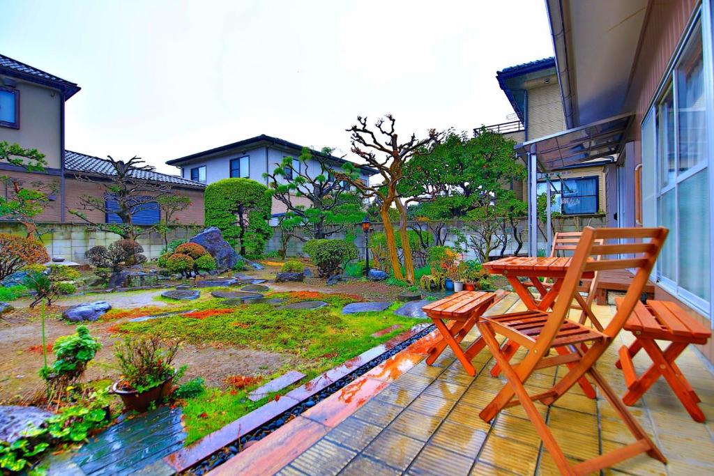 Zahrada ubytování Gunma House