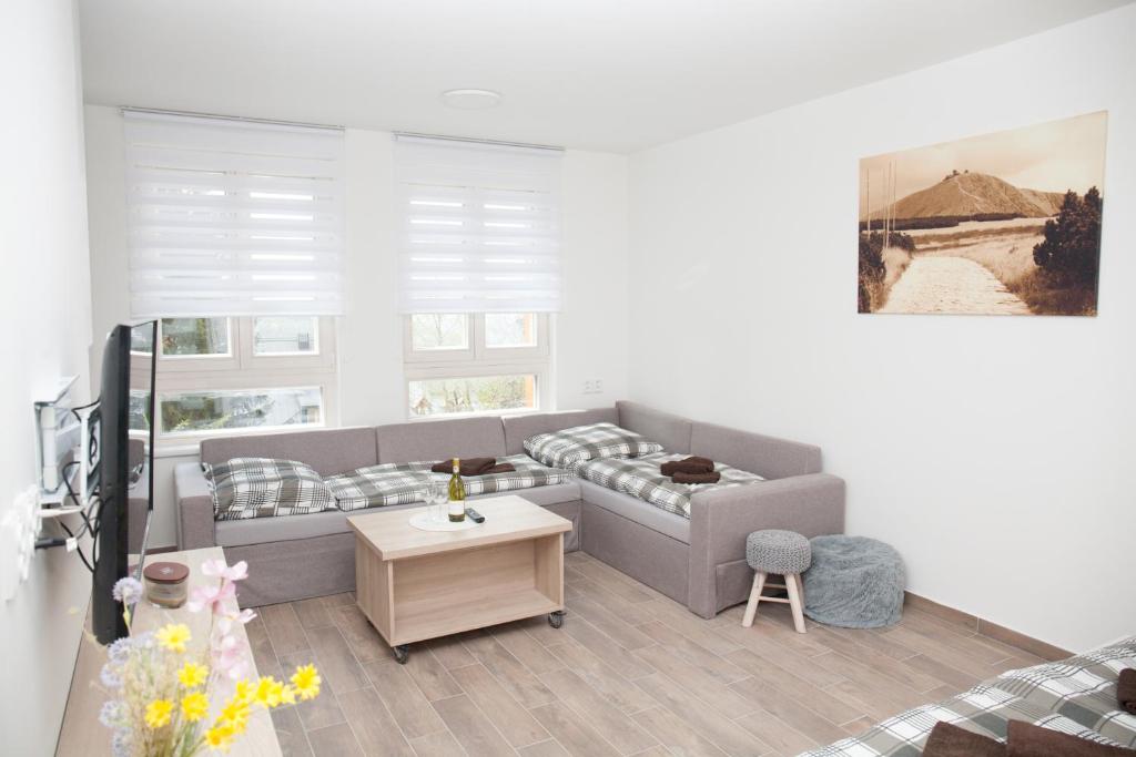 Posezení v ubytování Apartmán Horní Mísečky J4