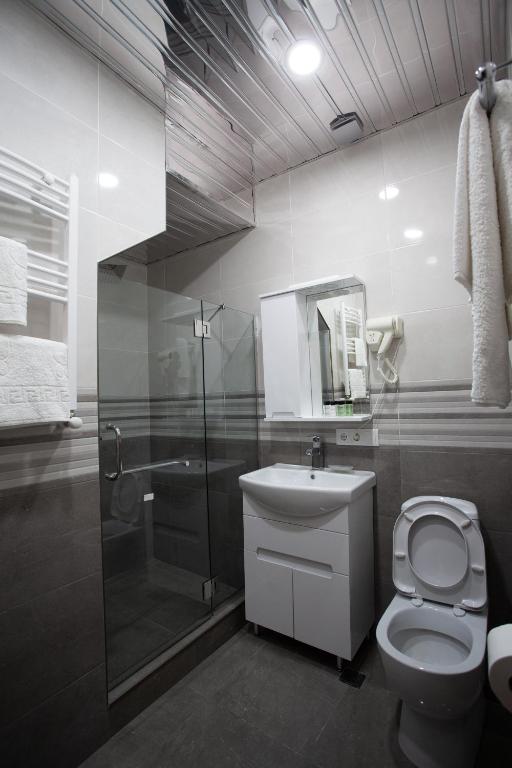 Koupelna v ubytování Hotel Avenue 106