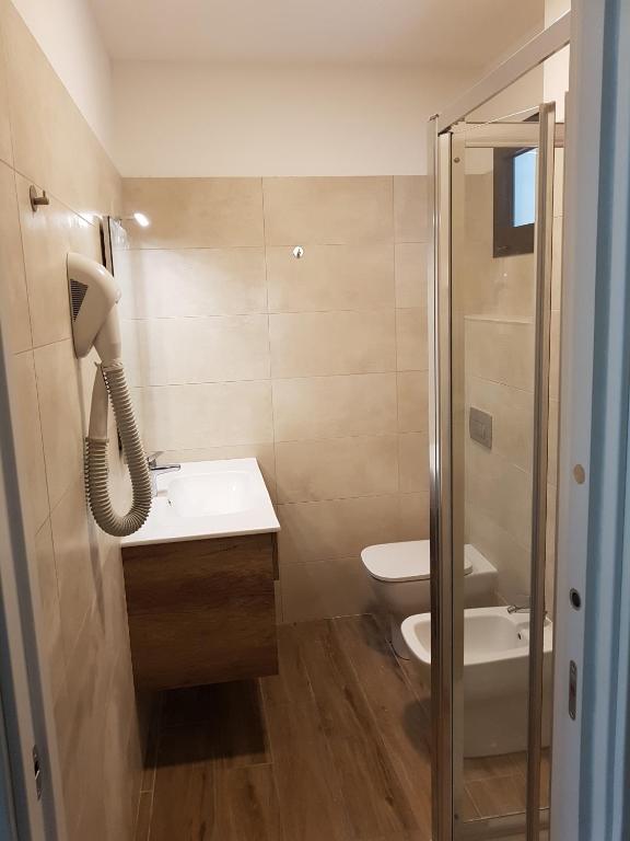 Koupelna v ubytování Hotel Aldebaran