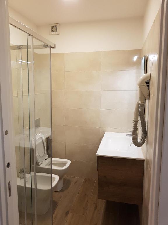 Koupelna v ubytování Hotel Aldebaran