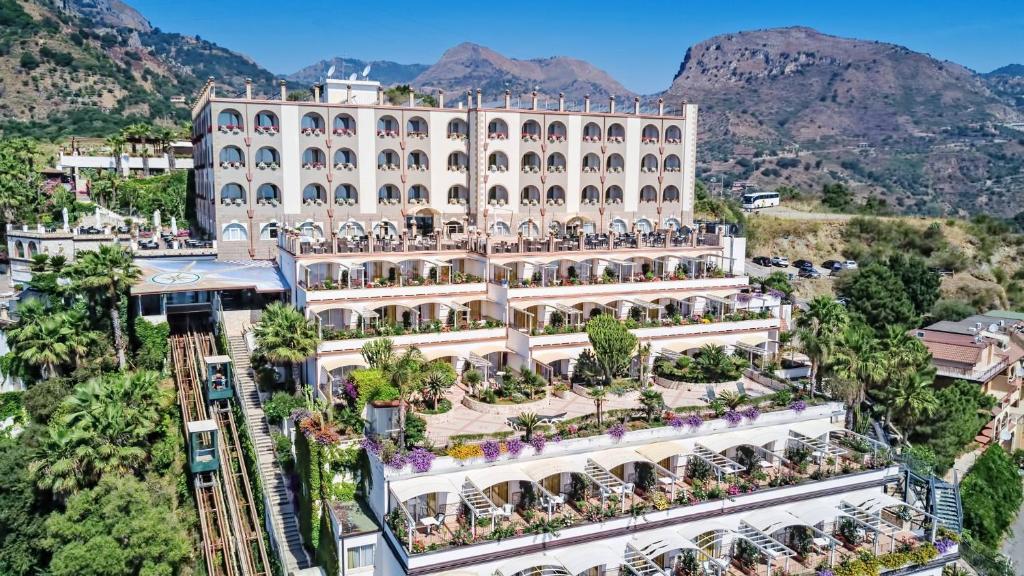 an aerial view of the palazzo versace hotel at Hotel Olimpo le Terrazze in Letojanni