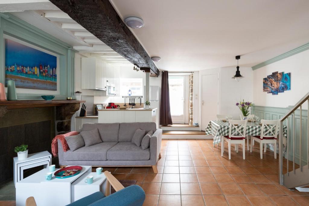 Χώρος καθιστικού στο Le Doris - Maison de ville à Saint-Servan