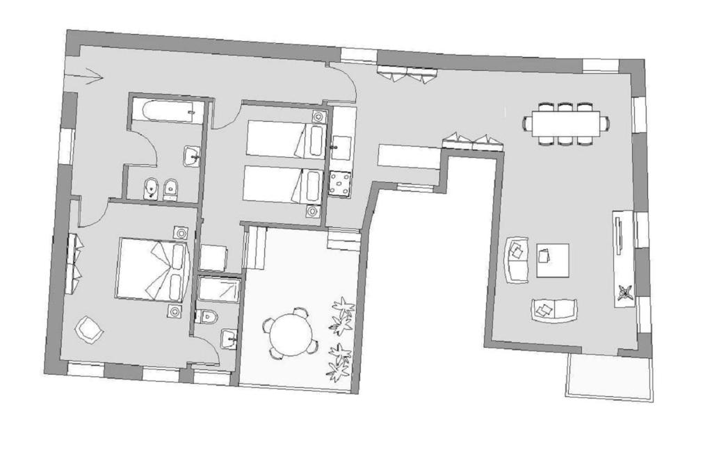 Plan piętra w obiekcie Ca' Dell'Artista Apartment with Terrace