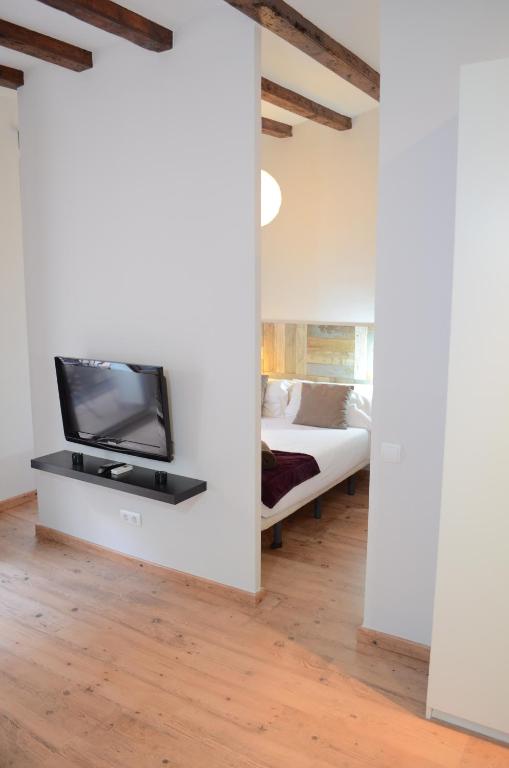 TV a/nebo společenská místnost v ubytování Poble Sec Apartments