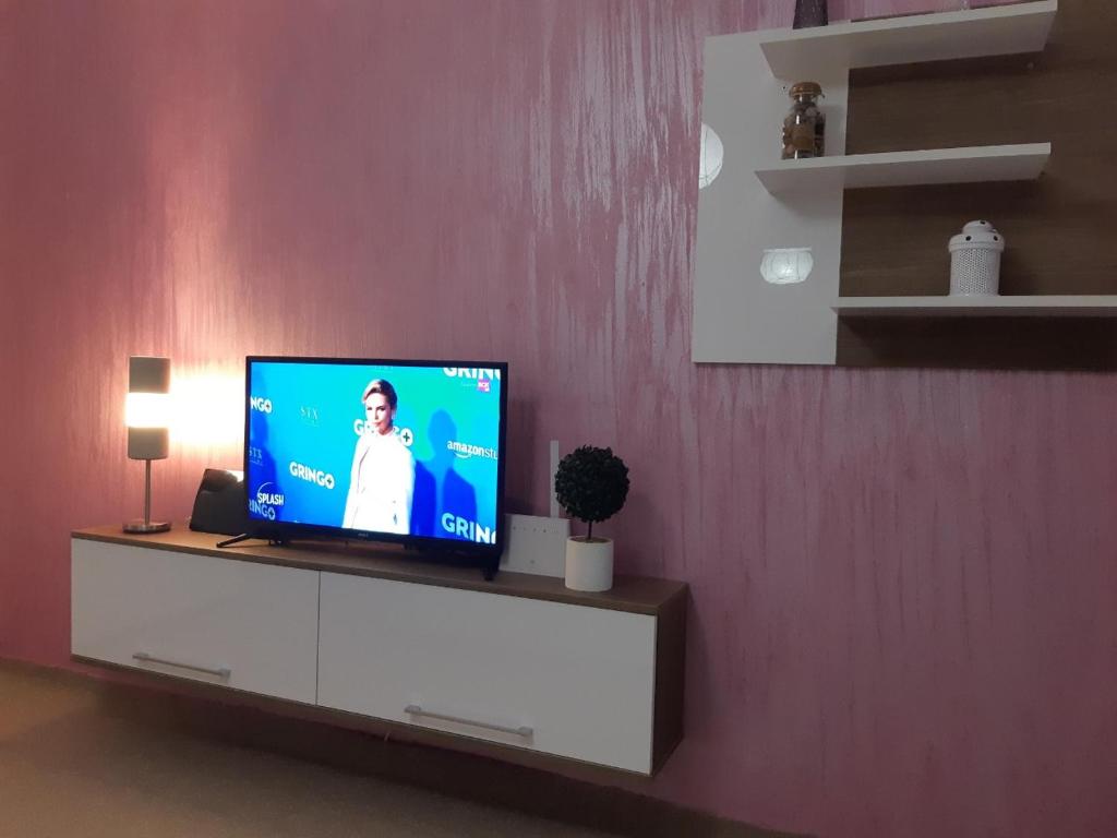 Μια τηλεόραση ή/και κέντρο ψυχαγωγίας στο Apartment No. 5