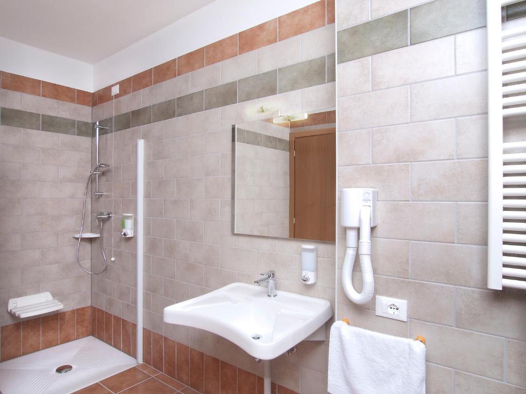 Koupelna v ubytování Agriturismo Ai Laghi