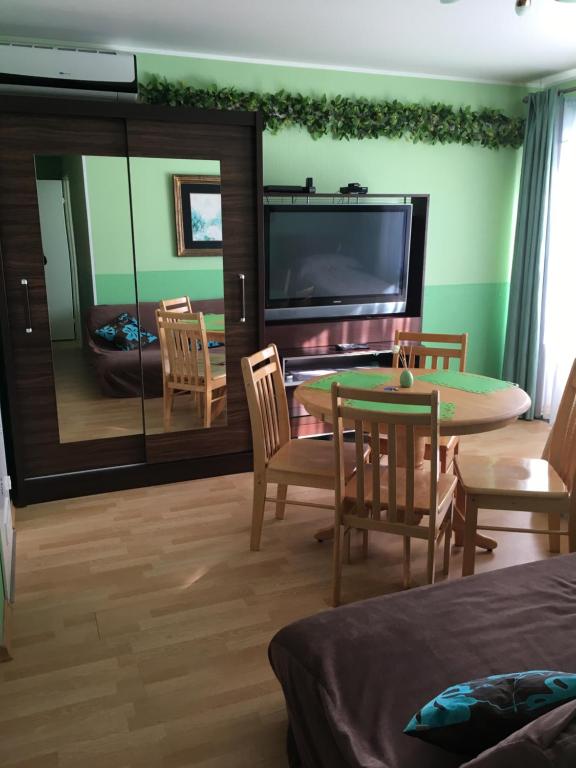 TV a/nebo společenská místnost v ubytování Fortuna Apartments