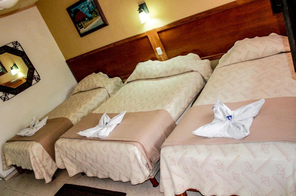 Postel nebo postele na pokoji v ubytování Hotel San Clemente