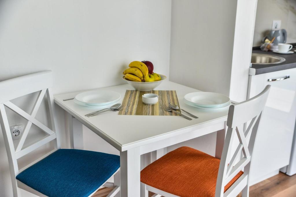 Kuchyň nebo kuchyňský kout v ubytování Apartments Blue Heaven