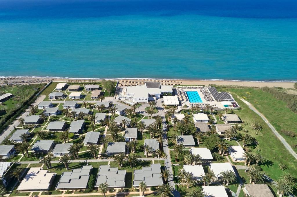 an aerial view of a resort near the beach at Civitel Creta Beach in Amoudara Herakliou