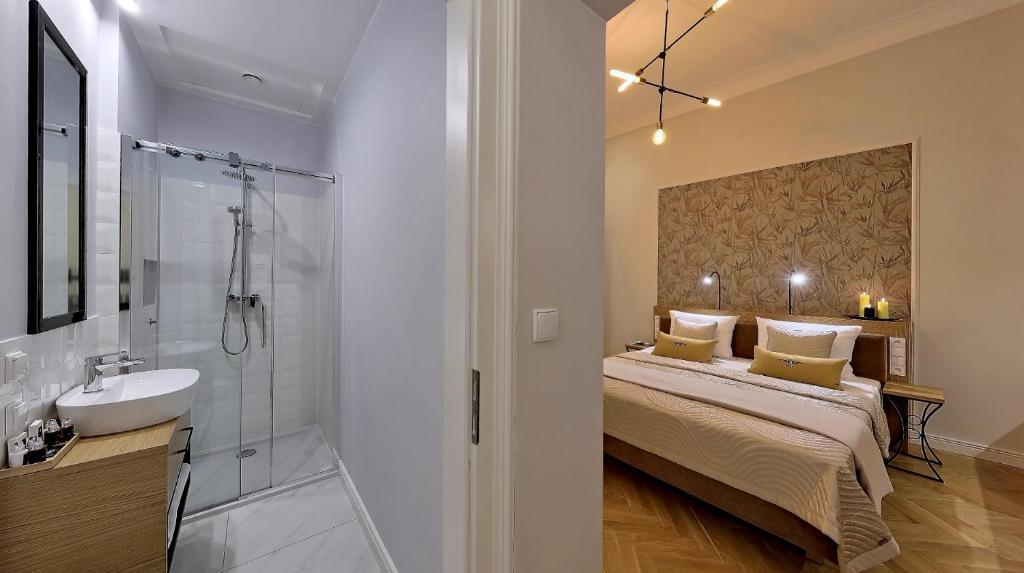 Posteľ alebo postele v izbe v ubytovaní Bentis Luxury Apartments