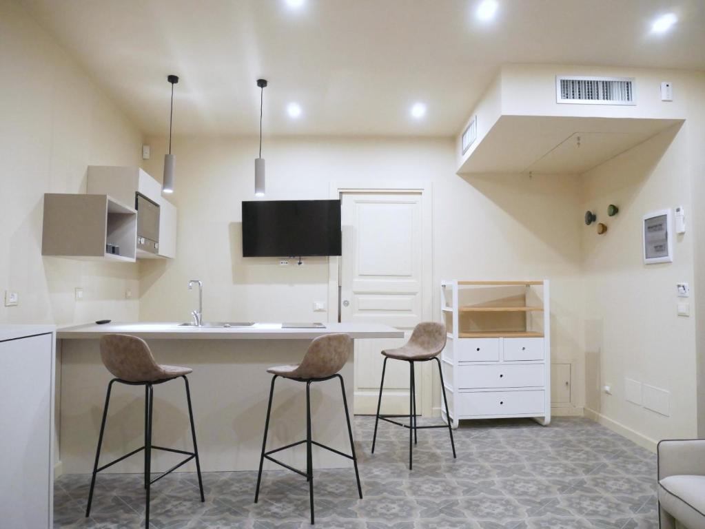 Kuchyň nebo kuchyňský kout v ubytování Vuciata Apartments