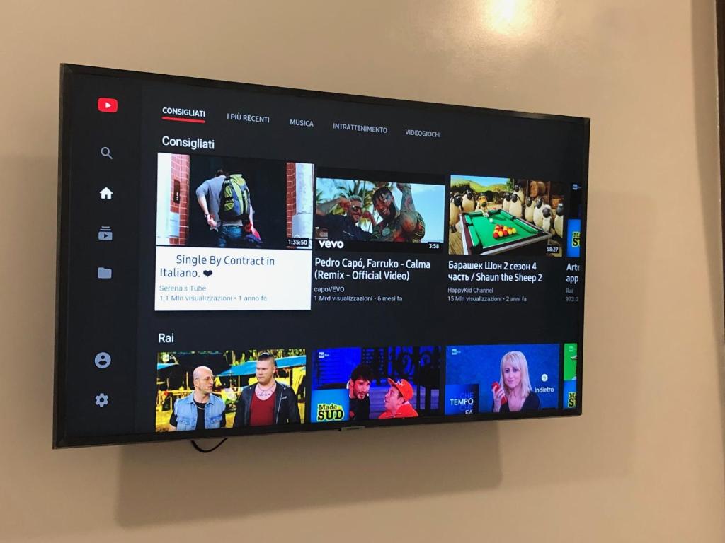 A television and/or entertainment centre at Colosseo Smart Flat