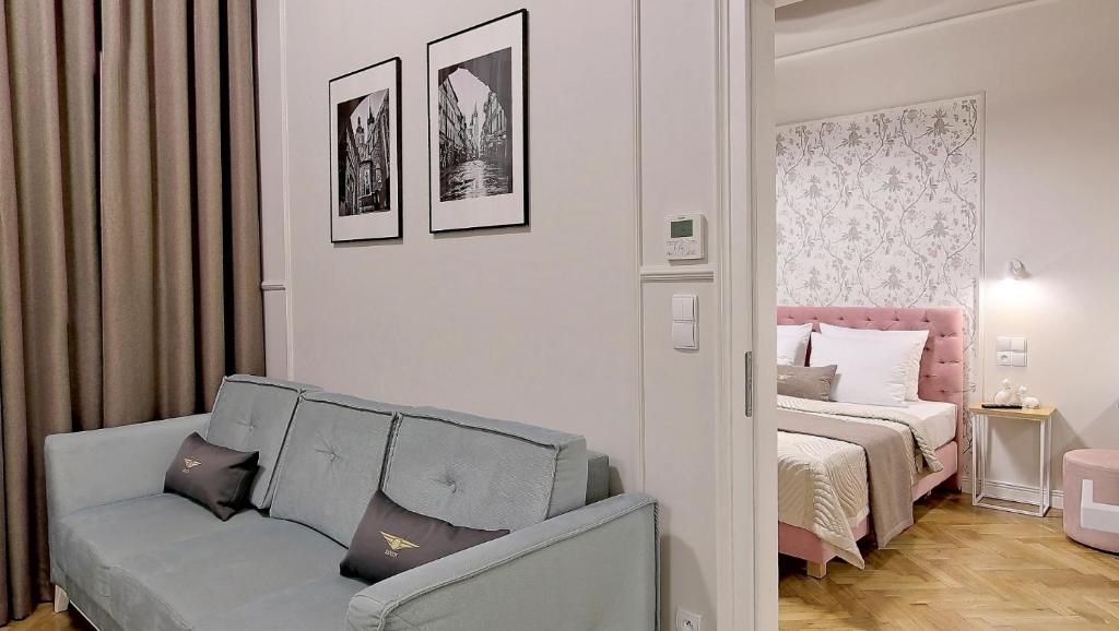 Posteľ alebo postele v izbe v ubytovaní Bentis Luxury Apartments
