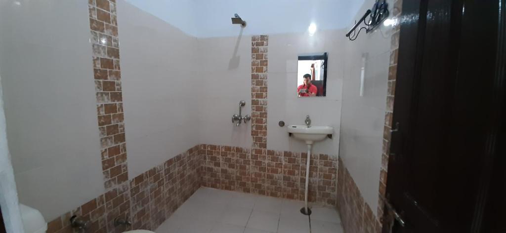 Koupelna v ubytování Pushkar Vela Resort