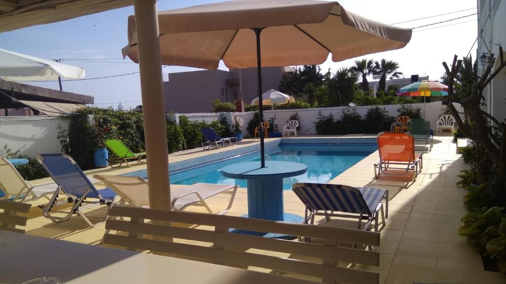 Bazén v ubytování Villas Irene 5 Family Apartments nebo v jeho okolí