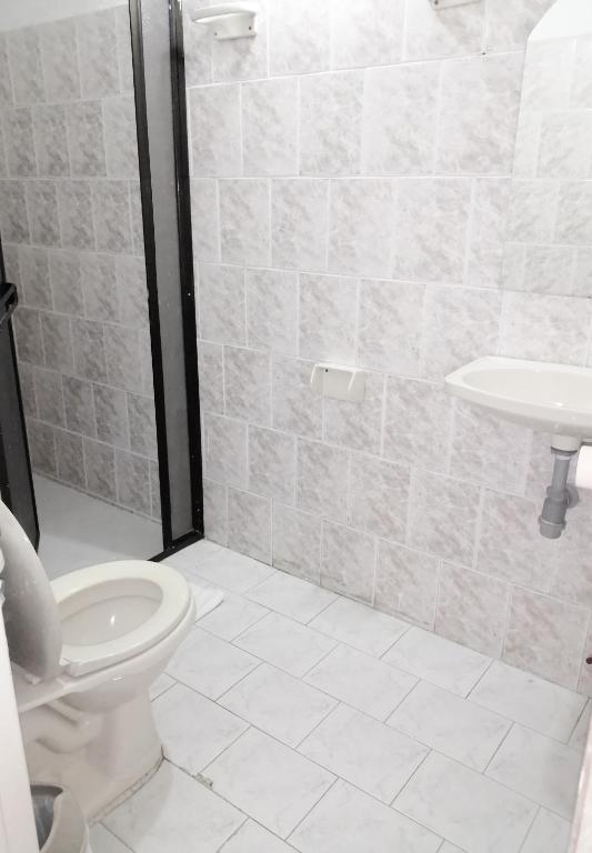 Koupelna v ubytování Hotel Tame Real